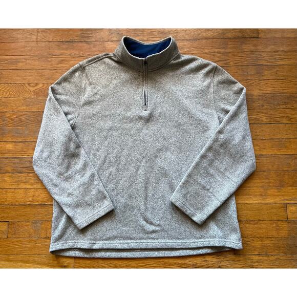 IZOD Gray 1/4 Zip Sweater Mens sz 3XL - Picture 2 of 9